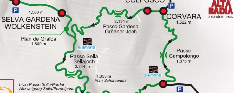 Diamond Cycle Tours Tour Tour Dolomiti Sella-Ronda Giro d'Italia